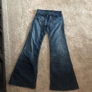 7 for all mankind ginger wide leg trouser 27
